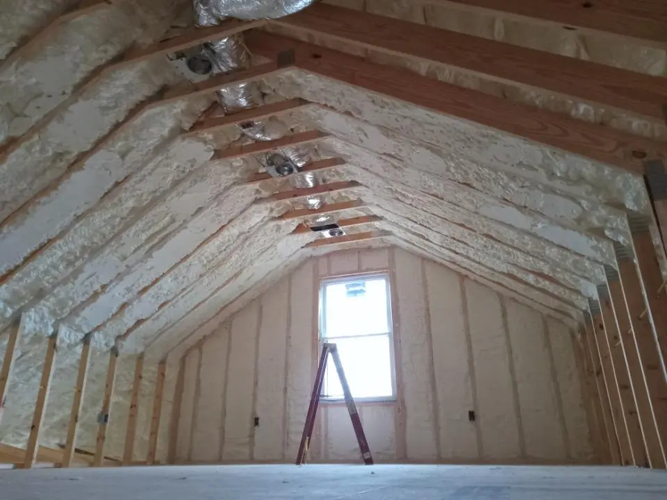 Spray foam roofing application for Crawl Space Insulation project in Alamo